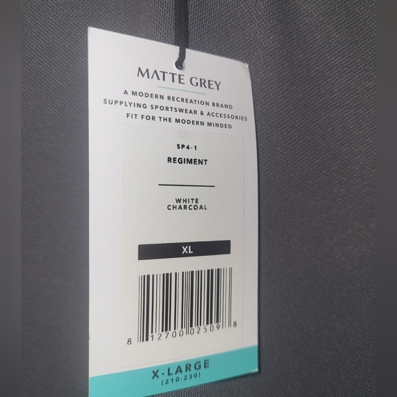Haus Of Grey Matte Grey Golf Polo Shirt Size X Large NWT White Grey - Picture 5 of 8